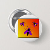 Badge Rond 5 Cm Le temps vole (Devant & derrière)