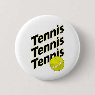 Badge Rond 5 Cm Le tennis est ma vie