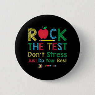 Badge Rond 5 Cm Le test ne stresse pas juste faire mieux drôle Ens