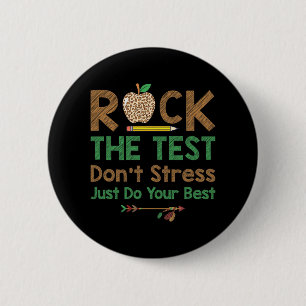 Badge Rond 5 Cm Le test ne stresse pas juste faire mieux drôle Ens
