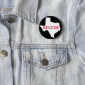 Badge Rond 5 Cm Le Texas font cécession le bouton (En situation)