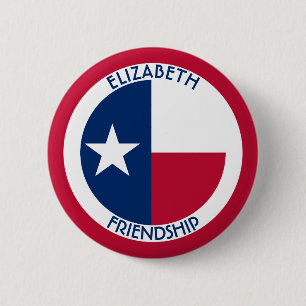 Badge Rond 5 Cm Le Texas le drapeau personnalisé par étoile