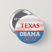 Badge Rond 5 Cm Le TEXAS pour Obama 2012 (Devant & derrière)