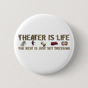 Badge Rond 5 Cm Le théâtre est la vie