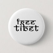 BADGE ROND 5 CM LE THIBET LIBRE (Devant)