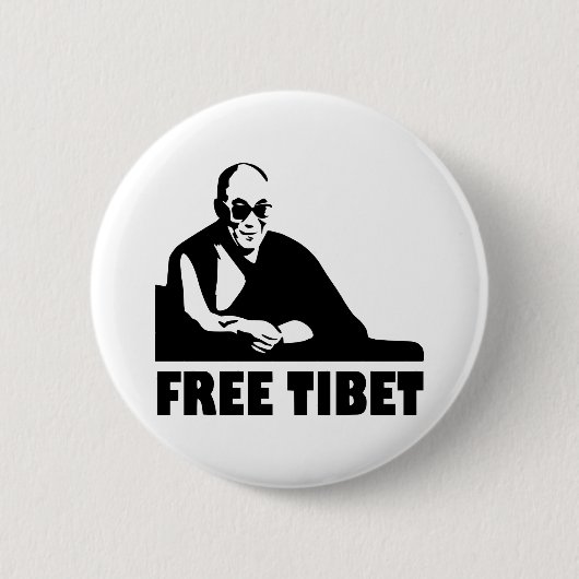 Badge Rond 5 Cm Le Thibet libre (Devant)