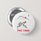 Badge Rond 5 Cm LE THIBET LIBRE ! bouton -- nouvel article ! (Devant & derrière)