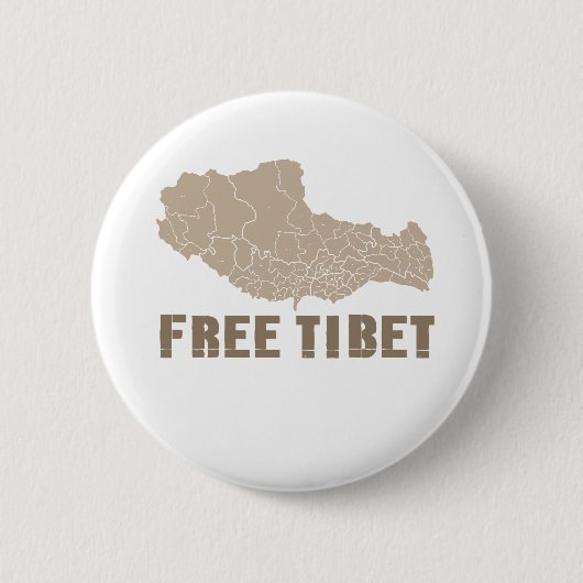 BADGE ROND 5 CM LE THIBET LIBRE/LIBERTÉ TIBÉTAINE (Devant)