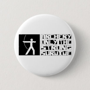 Badge Rond 5 Cm Le tir à l'arc survivent