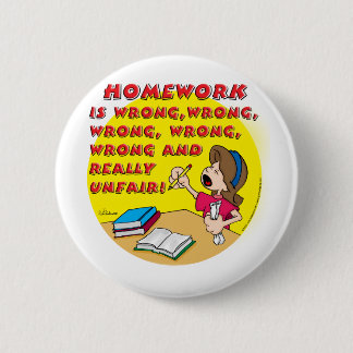 Badge Rond 5 Cm Le travail est erroné ! (fille)