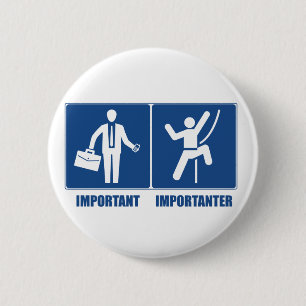 Badge Rond 5 Cm Le Travail Est Important, L'Escalade Est Important