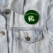 Badge Rond 5 Cm Le trèfle indique "le jour de St Patrick heureux ! (En situation)
