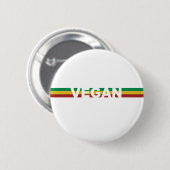 Badge Rond 5 Cm Le végétalien barre Rasta (Devant & derrière)