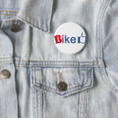 Badge Rond 5 Cm Le vélo aiment (En situation)