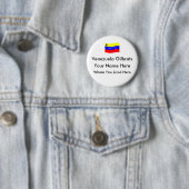 Badge Rond 5 Cm Le Venezuela Oilbrats - bouton customisé (En situation)