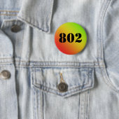 Badge Rond 5 Cm Le Vermont "802" bouton (En situation)