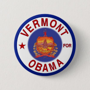Badge Rond 5 Cm Le VERMONT POUR le bouton d'OBAMA