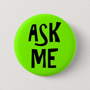 Badge Rond 5 Cm Le vert me demandent volontaire
