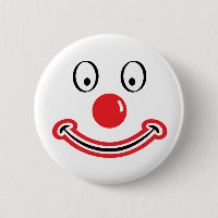 Le visage de Clown avec le nez rouge. Clown