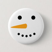 Badge Rond 5 Cm Le visage de Snowman (Devant)