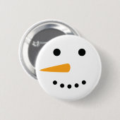 Badge Rond 5 Cm Le visage de Snowman (Devant & derrière)