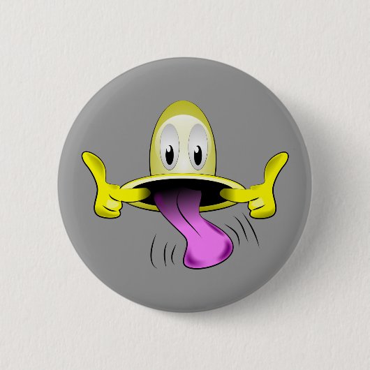 Badge Rond 5 Cm Le visage taquinent (Devant)