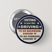 Badge Rond 5 Cm Le vote est juste comme l'entraînement (Devant & derrière)