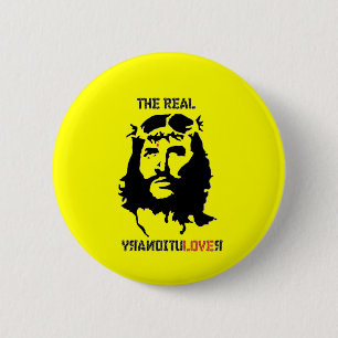 Badge Rond 5 Cm Le vrai révolutionnaire