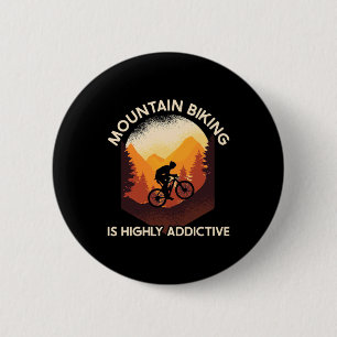 Badge Rond 5 Cm Le VTT Est Très Addictif