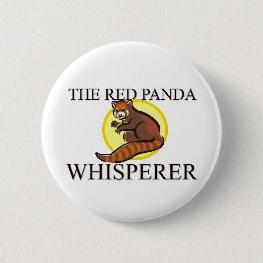 Badge Rond 5 Cm Le Whisperer de panda rouge (Devant)