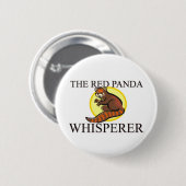 Badge Rond 5 Cm Le Whisperer de panda rouge (Devant & derrière)