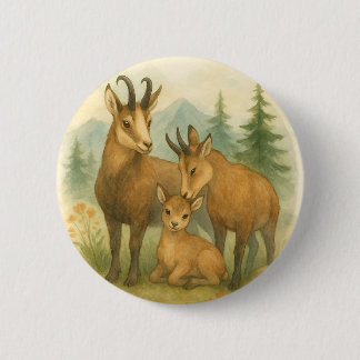 Badge Rond 5 Cm Le Wild Hamony dans les Highlands