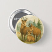 Badge Rond 5 Cm Le Wild Hamony dans les Highlands (Devant & derrière)