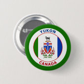 BADGE ROND 5 CM LE YUKON, CANADA (Devant & derrière)