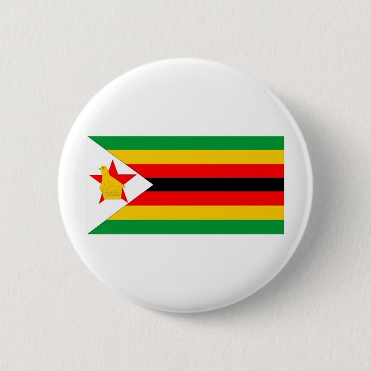 Badge Rond 5 Cm Le Zimbabwe (Devant)