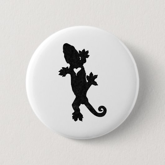 Badge Rond 5 Cm Leachie New Caledonian Gecko Artsy Distressed (Devant)