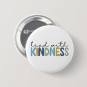 Badge Rond 5 Cm Lead with Kindness button pin (Devant & derrière)