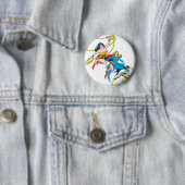 Badge Rond 5 Cm Leap de superheroïne (En situation)