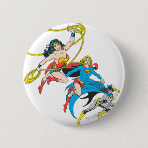 Badge Rond 5 Cm Leap de superheroïne