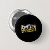 Badge Rond 5 Cm Learner's Permit New Driver Shirt Caution Just Got (Devant & derrière)