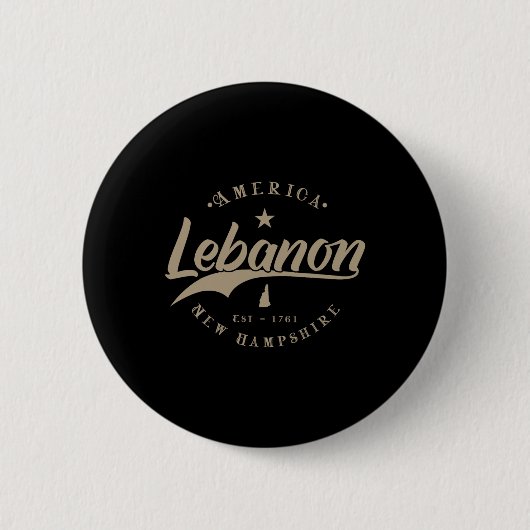 Badge Rond 5 Cm Lebanon New Hampshire (Devant)