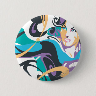 Badge Rond 5 Cm L'éclaboussure de couleur de Supergirl