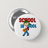 Badge Rond 5 Cm L'école de garçon est fraîche (Devant & derrière)
