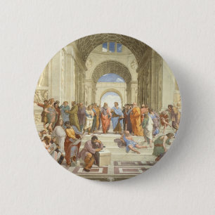Badge Rond 5 Cm L'école de Raphael d'Athènes