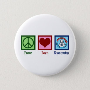 Badge Rond 5 Cm L'économie de l'amour pour la paix