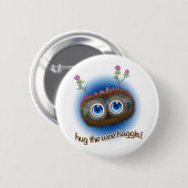 Badge Rond 5 Cm L'écossais 'hulule Toots Haggis (Devant & derrière)