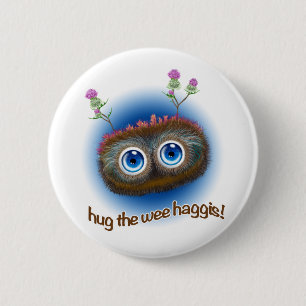 Badge Rond 5 Cm L'écossais 'hulule Toots Haggis