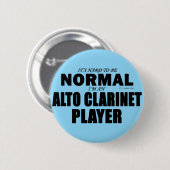 Badge Rond 5 Cm Lecteur Alto Clarinet normal (Devant & derrière)