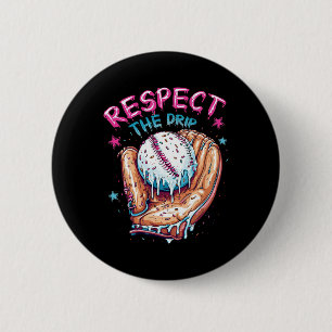Badge Rond 5 Cm Lecteur De Baseball Pour Les Garçons Crème Glace R