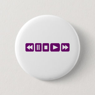 Badge Rond 5 Cm Lecteur de musique